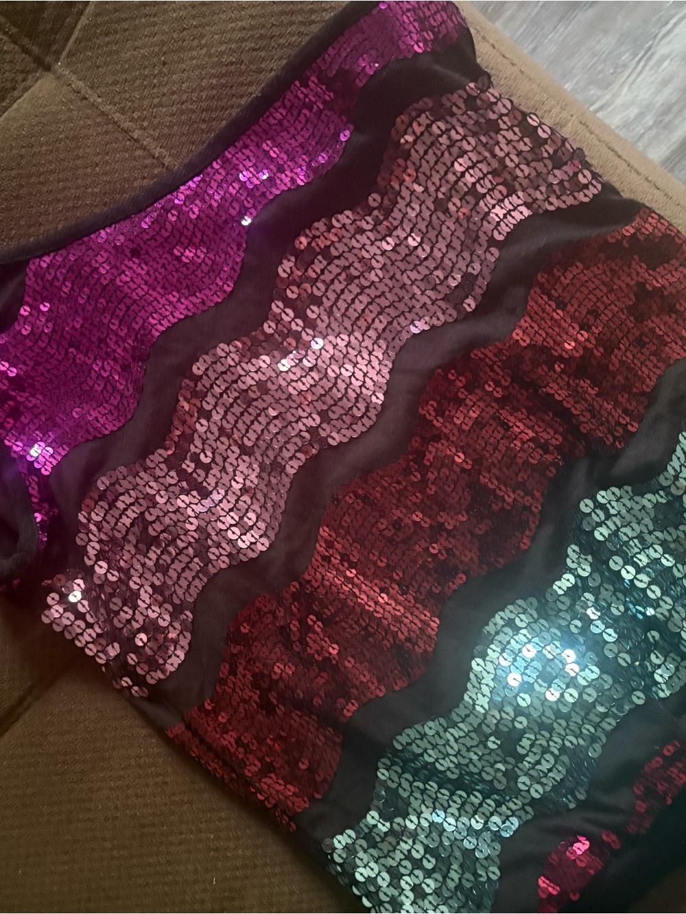 Forever 21 Multicolor Sequin Bandeau — Pink, Purple, Red, Aqua